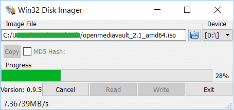 Open media vault installeren op een raspberry pi of pc 4