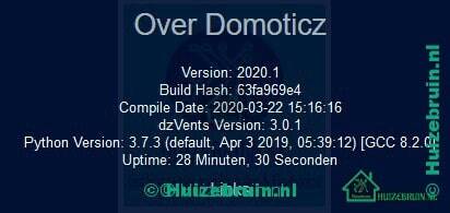 Domoticz update stabiele versie : 2020.1 (March 22th 2020) 3 Domoticz update stabiele versie : 2020.1 (March 22th 2020) 1