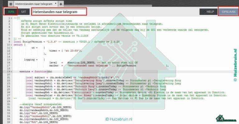 Meterstanden naar Telegram dal en hoog tarief en totaal en gas vanuit Domoticz 7 Meterstanden naar Telegram dal en hoog tarief en totaal en gas vanuit Domoticz 5