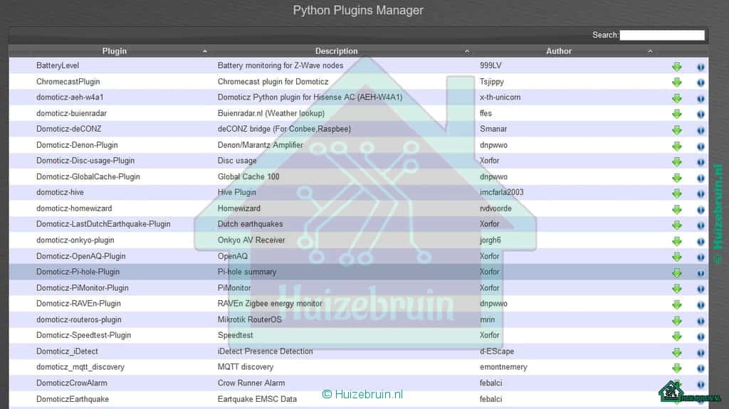 Lees meer over het artikel Domoticz python plug-in Manager met gebruikersinterface