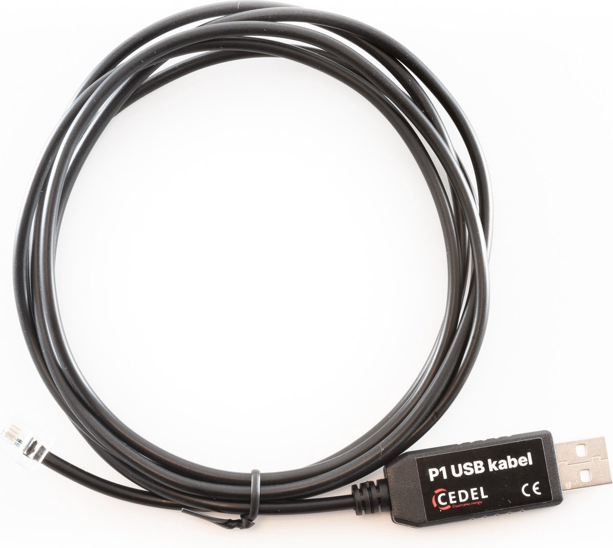 meter kabel p1 RJ11 naar USB 2.0 A Male - 1.5 meter - Zwart |