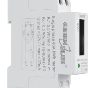 Elektronische wattmeter GreenBlue GB173 40A 2000puls/kwh