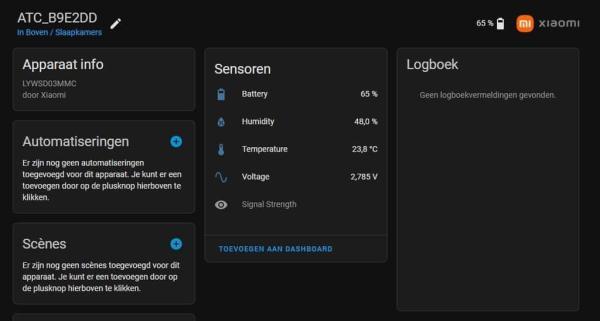 Xiaomi Mijia Thermometer 2 Bluetooth koppelen aan Home Assistant